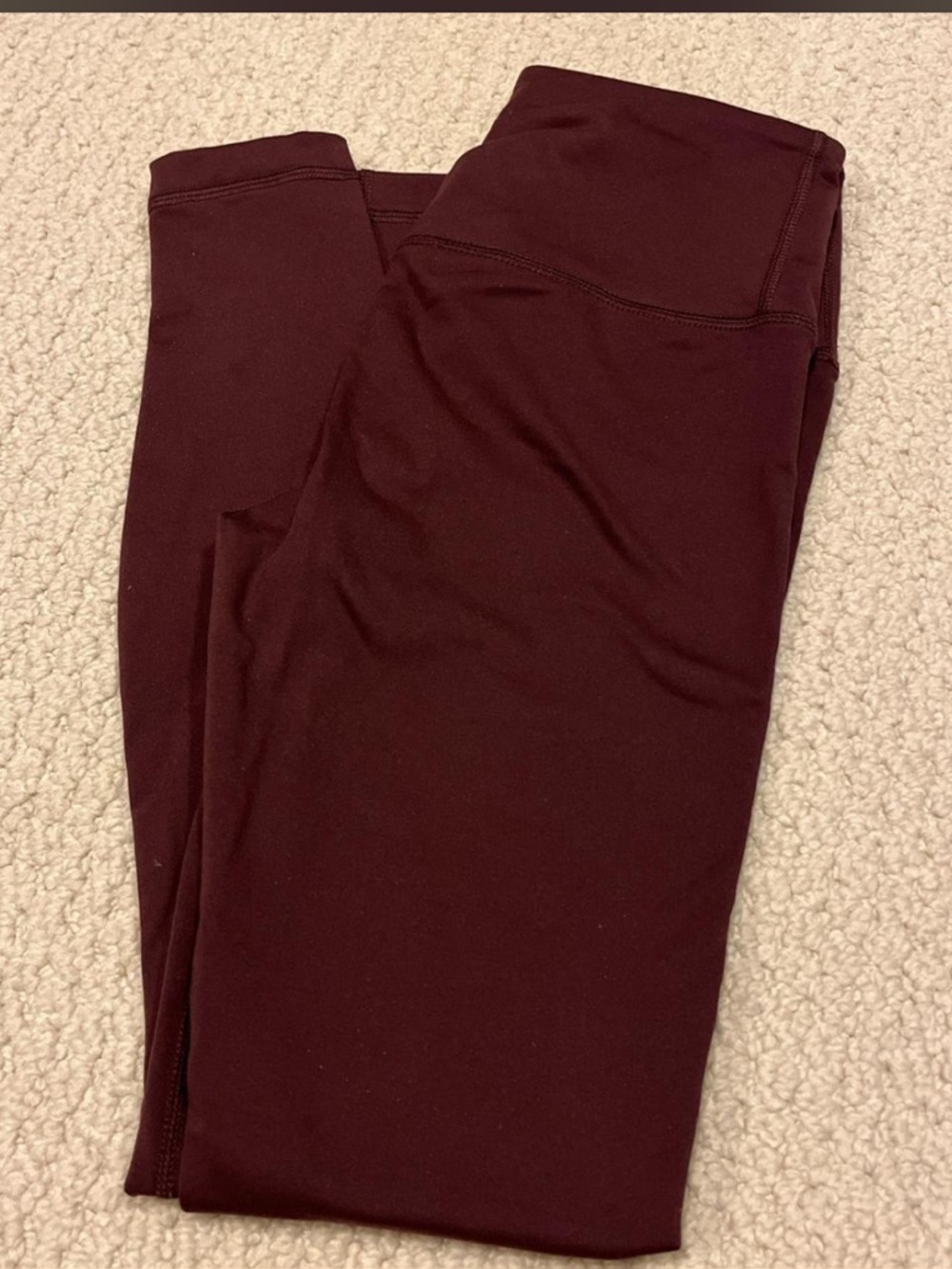 burgundy fleece lined leggings